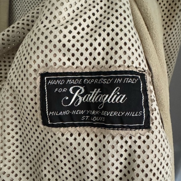 Battaglia Italian made handmade vintage designer leather jacket - Picture 8 of 11